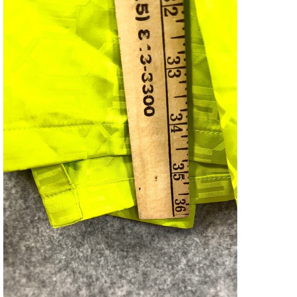 Savage X Fenty Mens Neon Lime Green Logo Jacquard Satin Short Robe L/XL - Picture 7 of 11